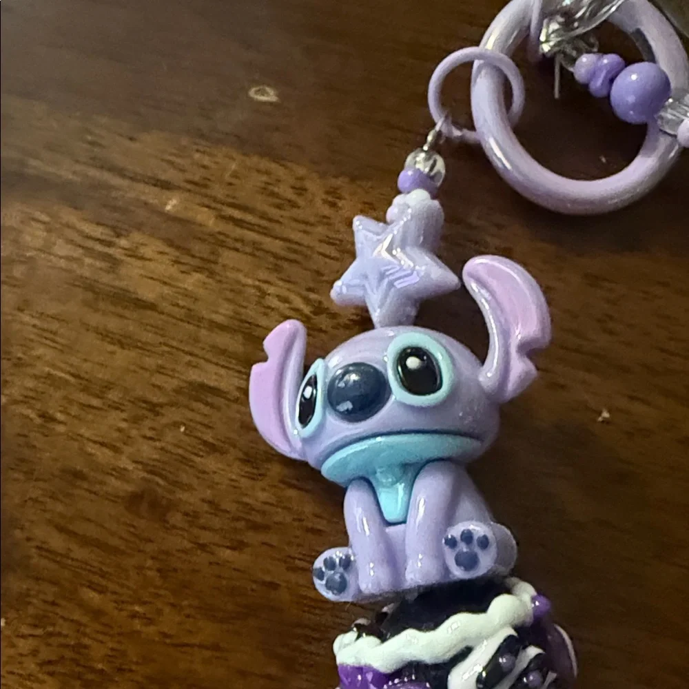 Purple stitch keychain‎